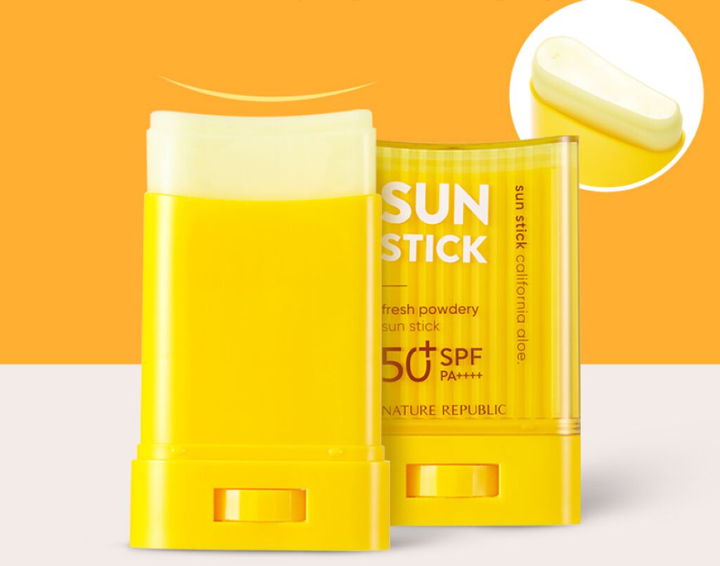 パウダリーUVアロエスティック SPF50+/PA++++/ネイチャーリパブリック/日焼け止めスティックを使ったクチコミ(2枚目)