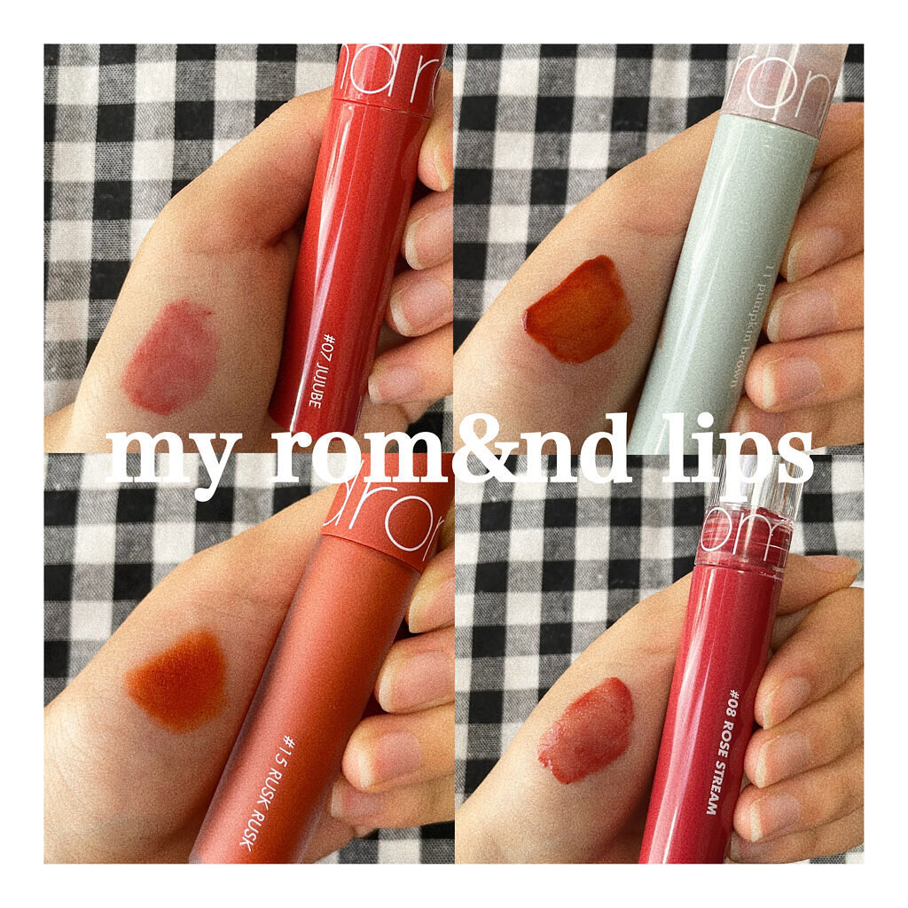 ジューシーラスティングティント/rom&nd/リップティントを使ったクチコミ（1枚目）