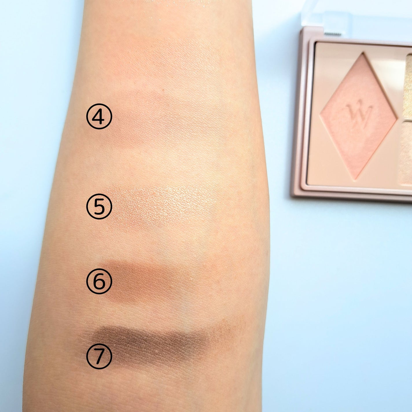 ウォンジョンヨ W デイリームードアップパレット /Wonjungyo/アイシャドウパレットを使ったクチコミ(4枚目)