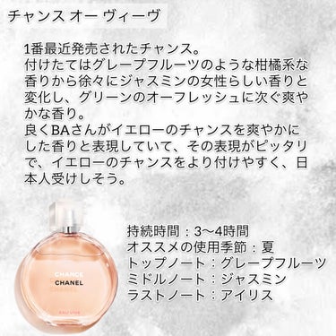 チャンス オー タンドゥル オードゥ トワレット(ヴァポリザター)/CHANEL/香水(レディース)を使ったクチコミ（5枚目）