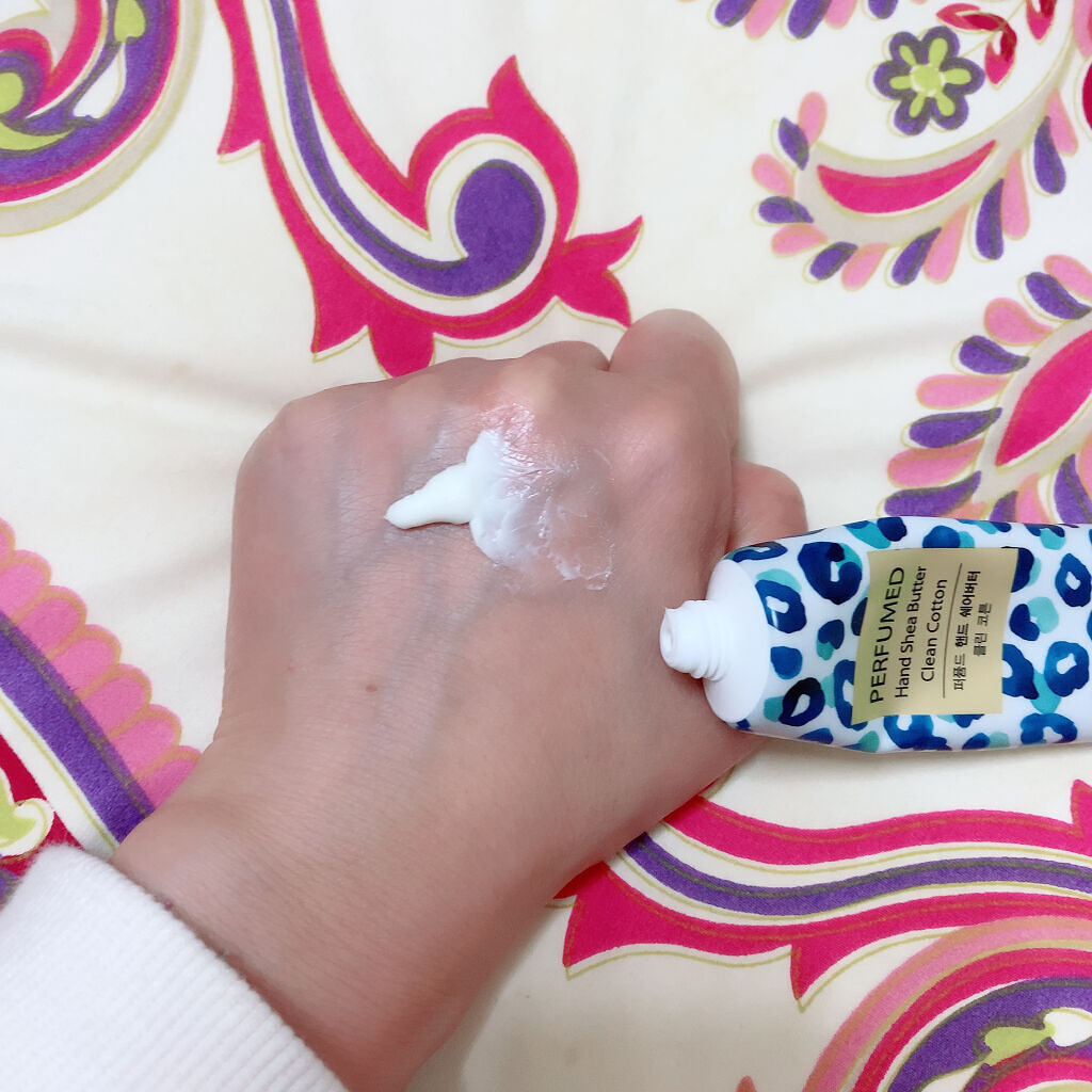 パヒュームド ハンドシアバター  Clean Cotton/the SAEM/ハンドクリームを使ったクチコミ（2枚目）