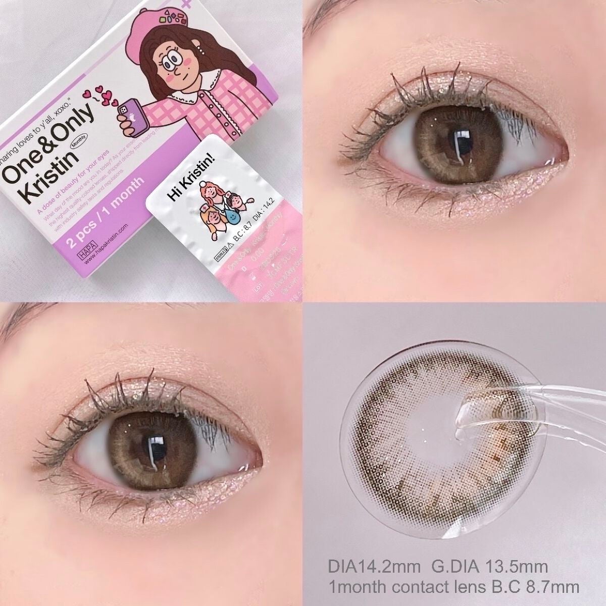 One & Only Kristin/Hapa kristin/カラーコンタクトレンズを使ったクチコミ(1枚目)