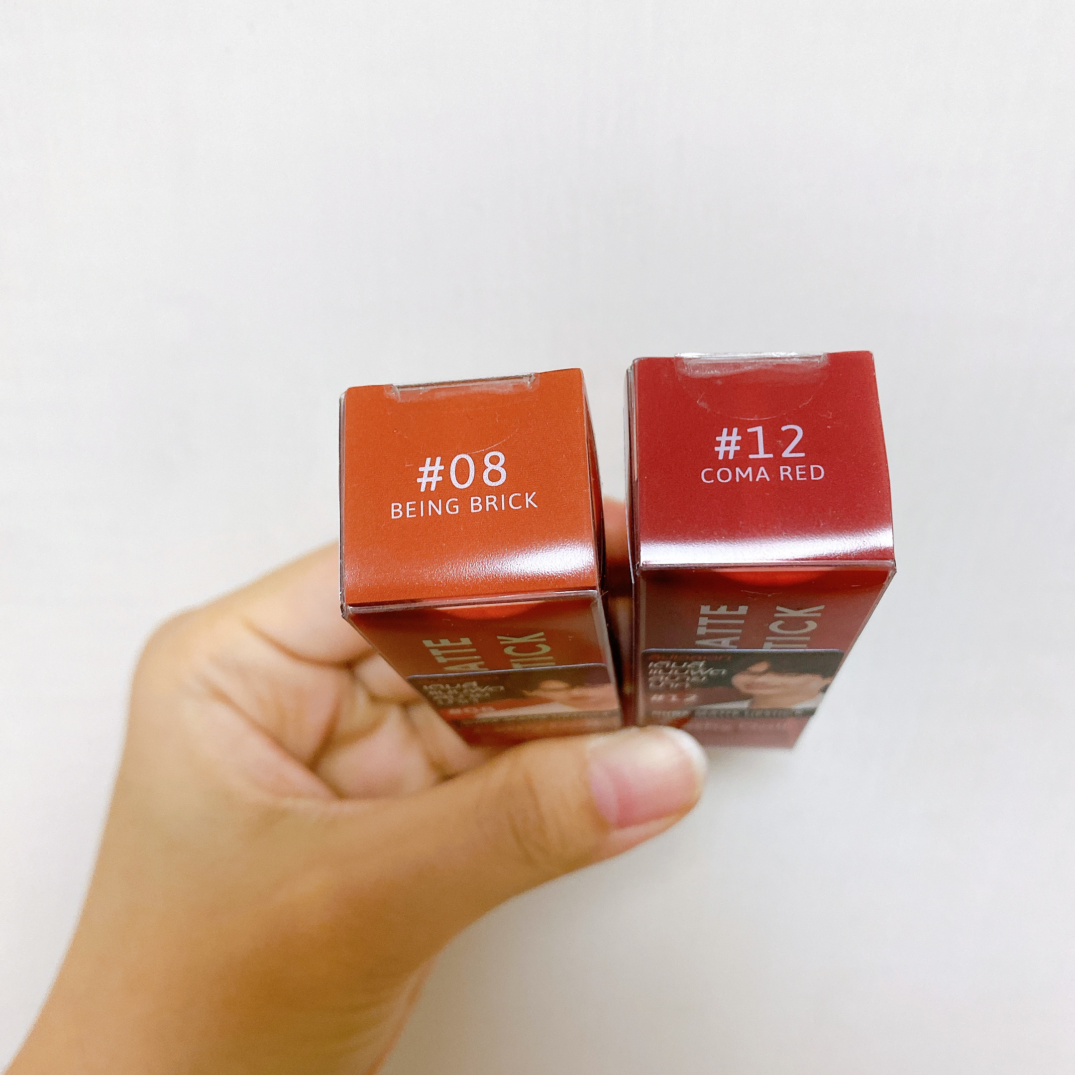 ヌードマットリップスティック 08 Being Brick/CathyDoll/口紅を使ったクチコミ（3枚目）
