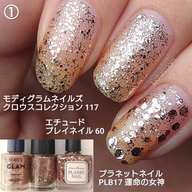 ネイルポリッシュ PLB18 星屑シャングリラ【旧】/PLANET NAIL/マニキュアを使ったクチコミ（2枚目）