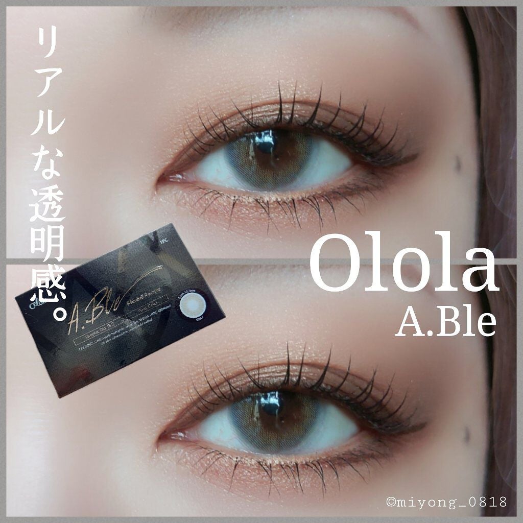 エーブルグレー(A.ble Gray)/OLOLA/カラーコンタクトレンズを使ったクチコミ(1枚目)