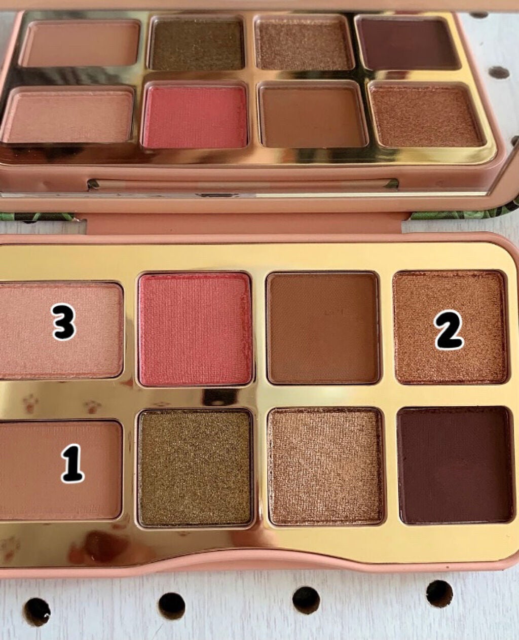 シェイク ユア パーム パームズ ミニ アイシャドウ パレット/Too Faced/アイシャドウパレットを使ったクチコミ(2枚目)