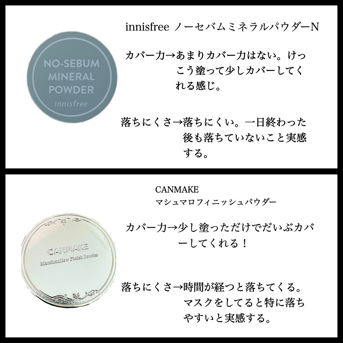 ノーセバム　ミネラルパウダー　N/innisfree/ルースパウダーを使ったクチコミ（3枚目）