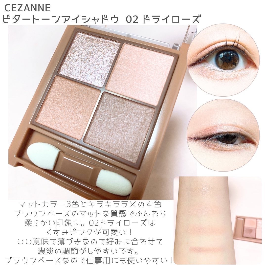 ビタートーンアイシャドウ/CEZANNE/パウダーアイシャドウを使ったクチコミ(2枚目)