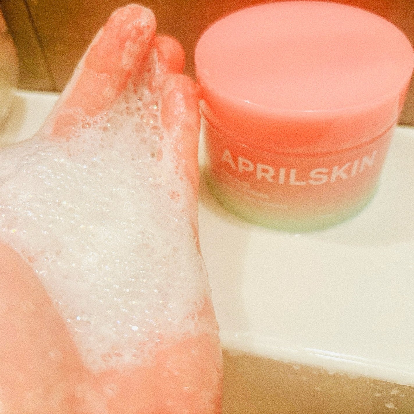 ピンクアロエメレンゲクレンザー/APRILSKIN/その他洗顔料を使ったクチコミ(5枚目)