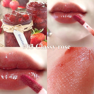 チュルンリップティント 03 Classy rose/hina cosmetics/リップグロスを使ったクチコミ（1枚目）