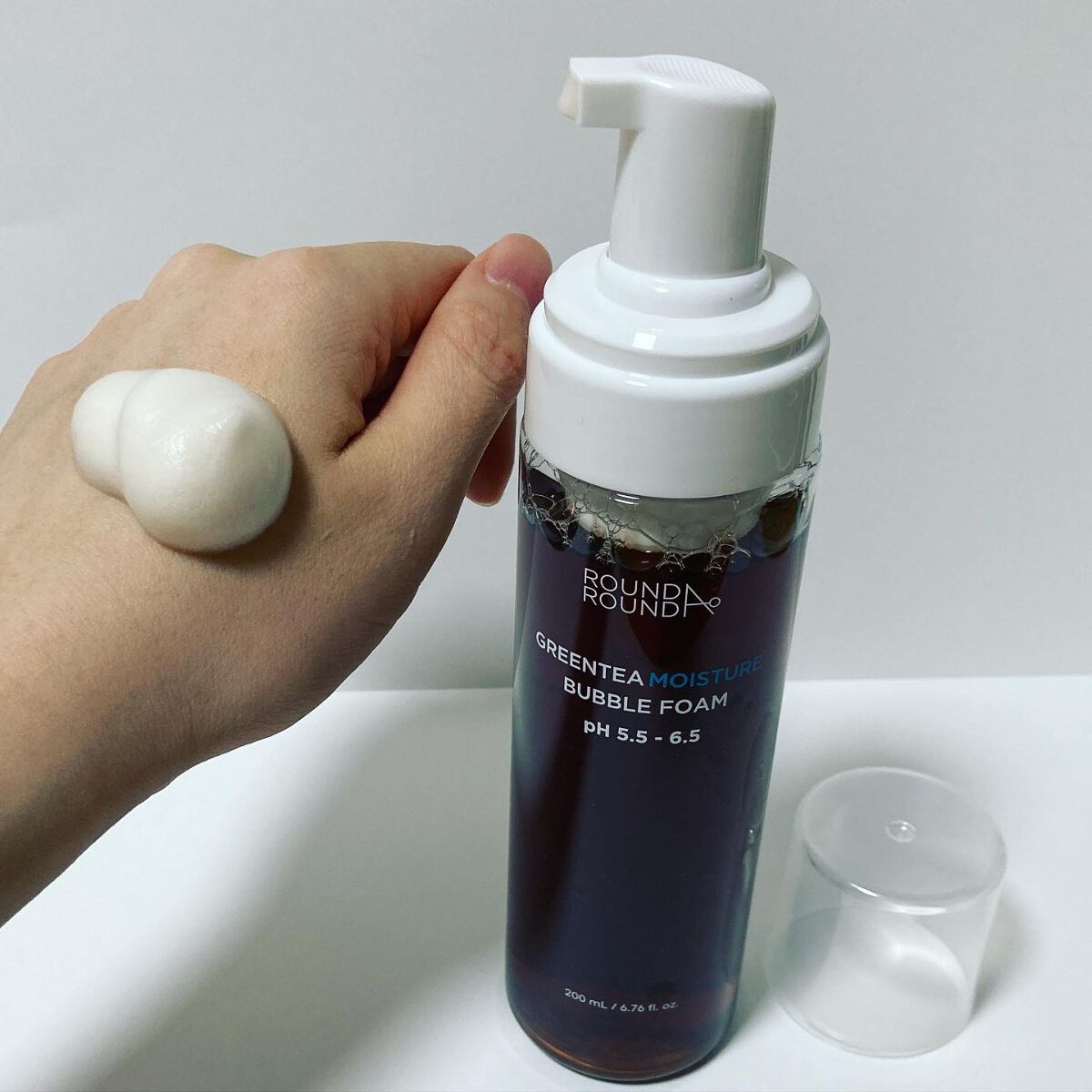 グリーンティーモイスチャーバブルフォーム/ラウンドアラウンド/泡洗顔を使ったクチコミ（3枚目）