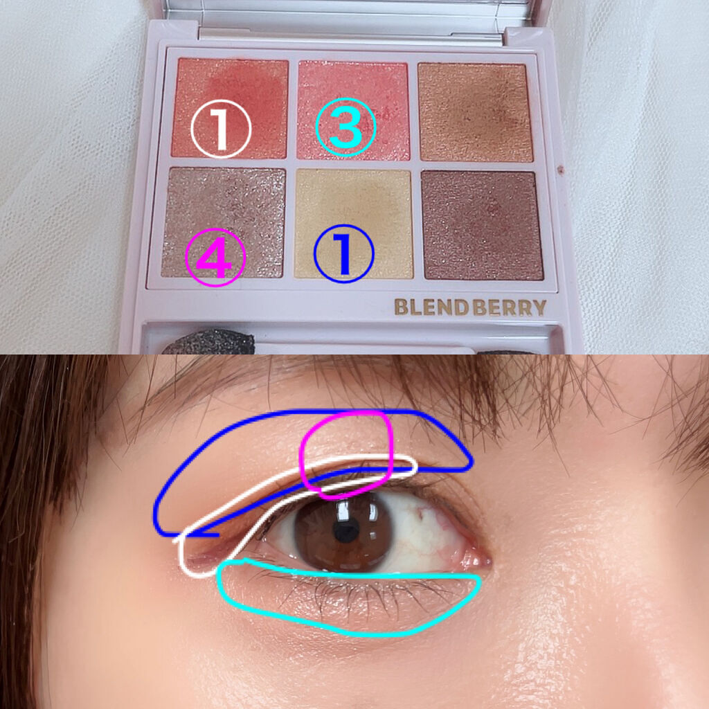 オーラクリエイション/BLEND BERRY/アイシャドウパレットを使ったクチコミ（3枚目）