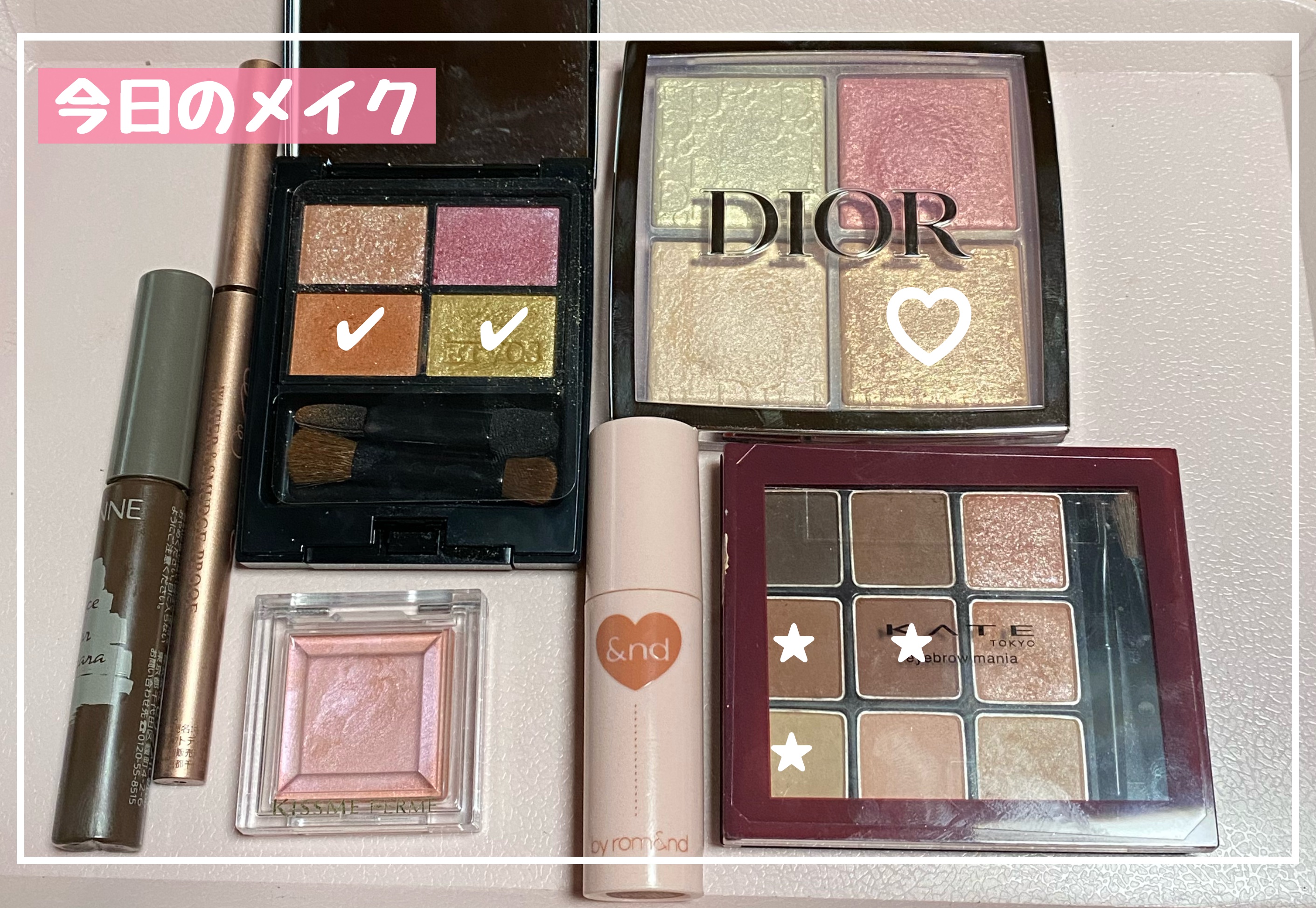 しっとりツヤ感 アイカラー 03 ピンク/キスミー フェルム/ジェル・クリームアイシャドウを使ったクチコミ（1枚目）