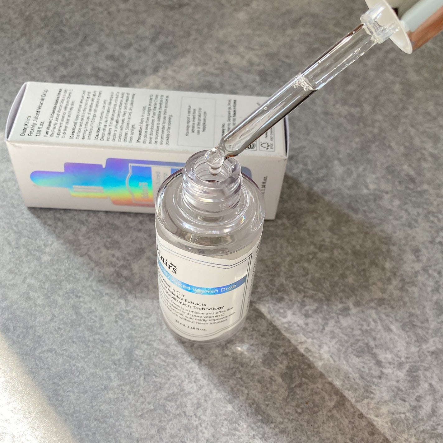 フレッシュリージュースドビタミンドロップ(35ml)/Klairs/美容液を使ったクチコミ(3枚目)