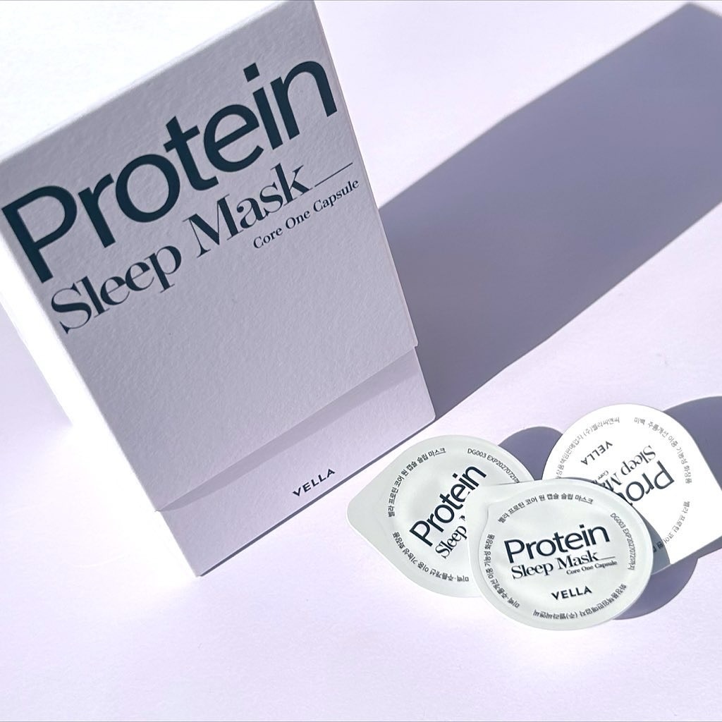 プロテインコアワンカプセルスリープマスク/VELLA/フェイスクリームを使ったクチコミ（1枚目）