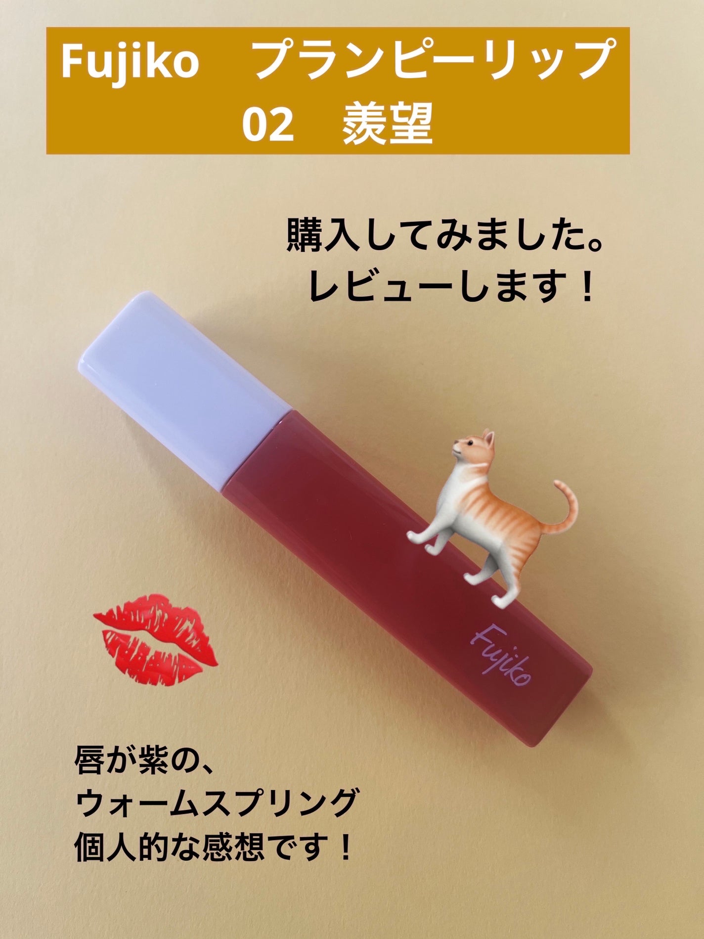 ニュアンスラップティント/Fujiko/リップティントを使ったクチコミ(1枚目)