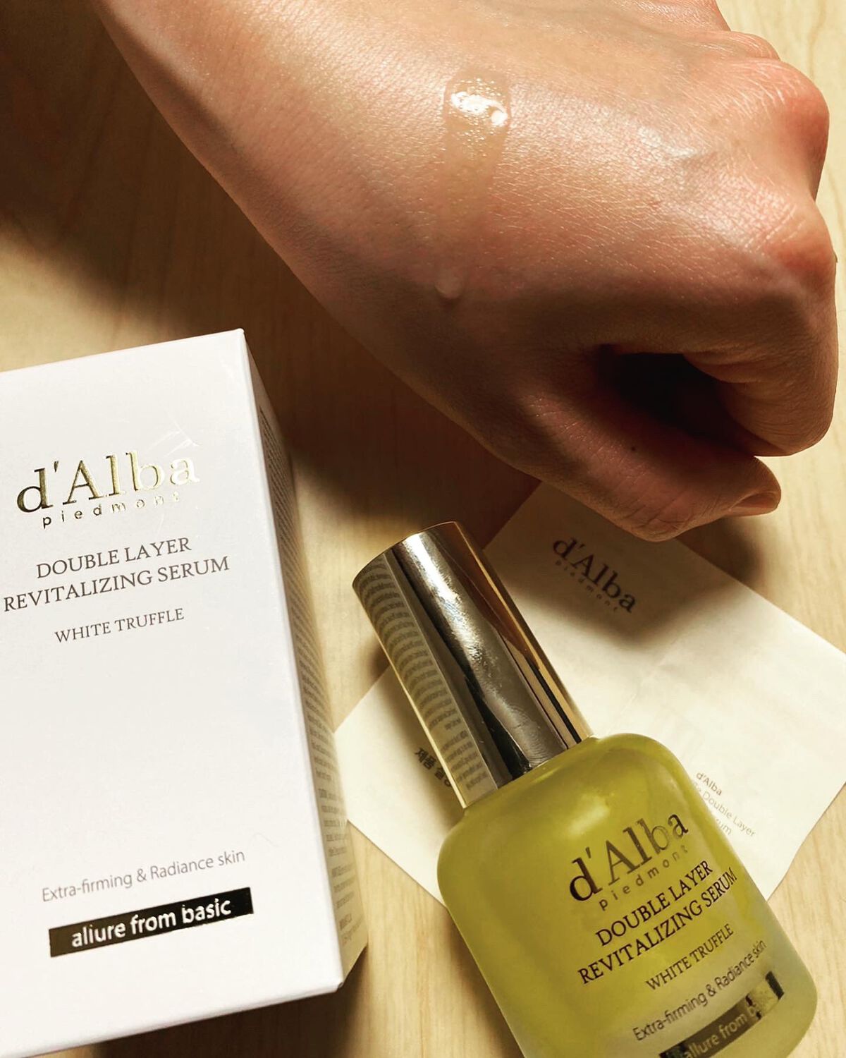 ホワイトトリュフダブルレイヤーリバイタライジングセラム/ダルバ/美容液を使ったクチコミ(2枚目)