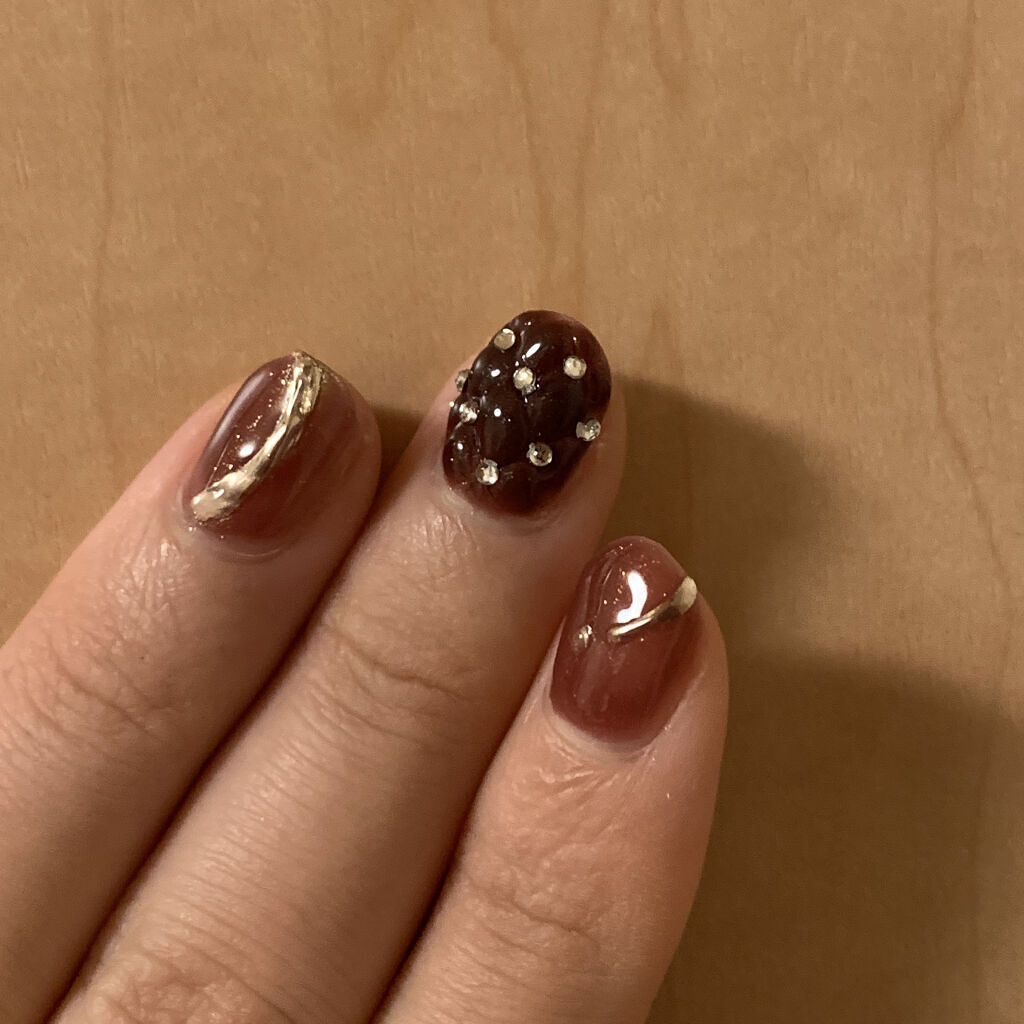 ジェルネイル GM96 ベイクドシャイン(限定色)/ジェルミーワン/ジェルネイルを使ったクチコミ（3枚目）