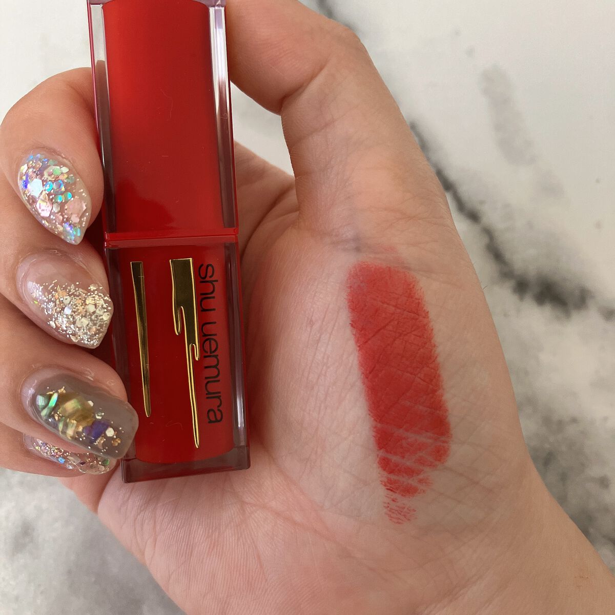 ルージュ アンリミテッド/shu uemura/口紅を使ったクチコミ（2枚目）