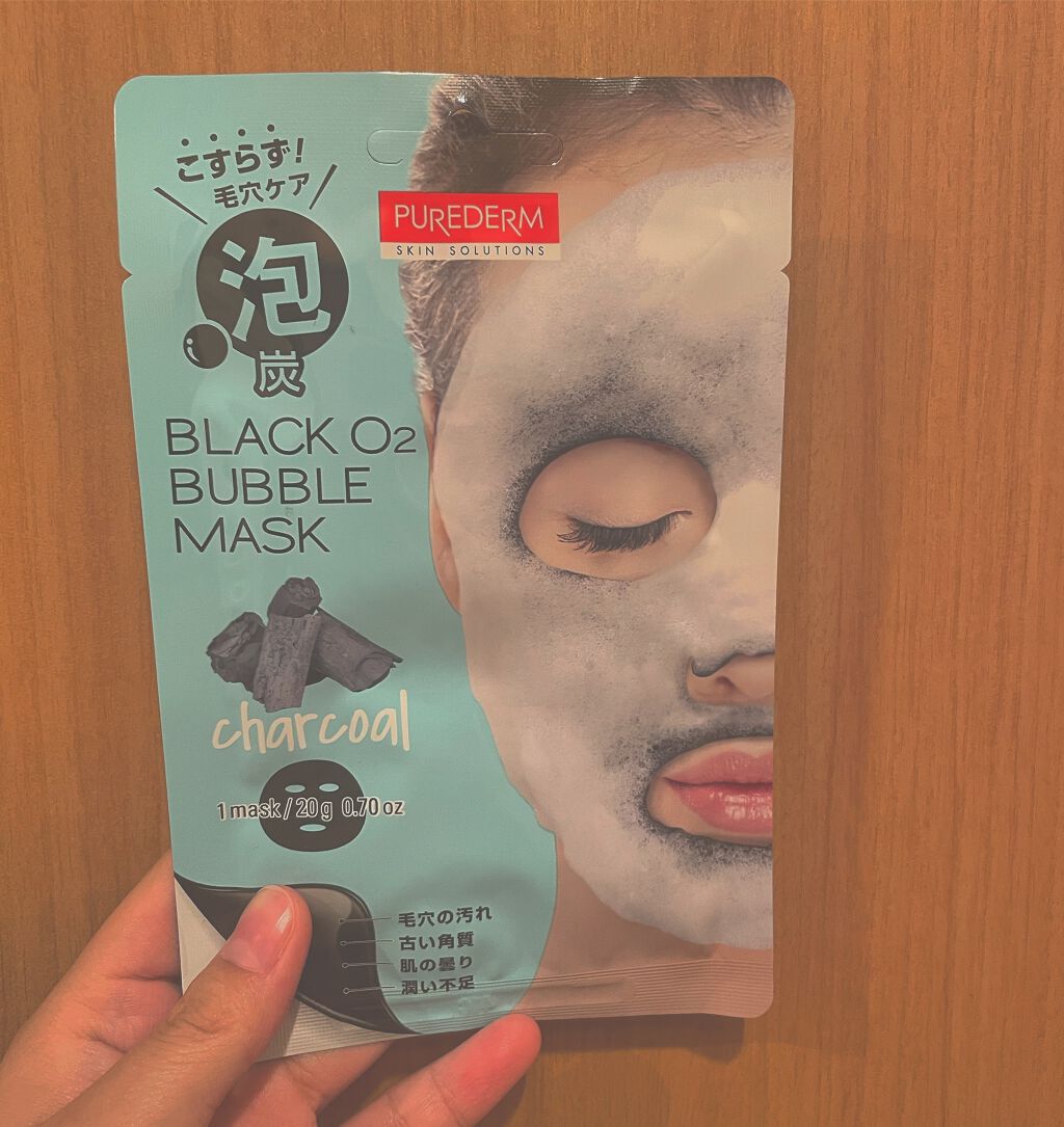 BLACK O2 泡パック charcoal /PUREDERM/シートマスク・パックを使ったクチコミ(1枚目)
