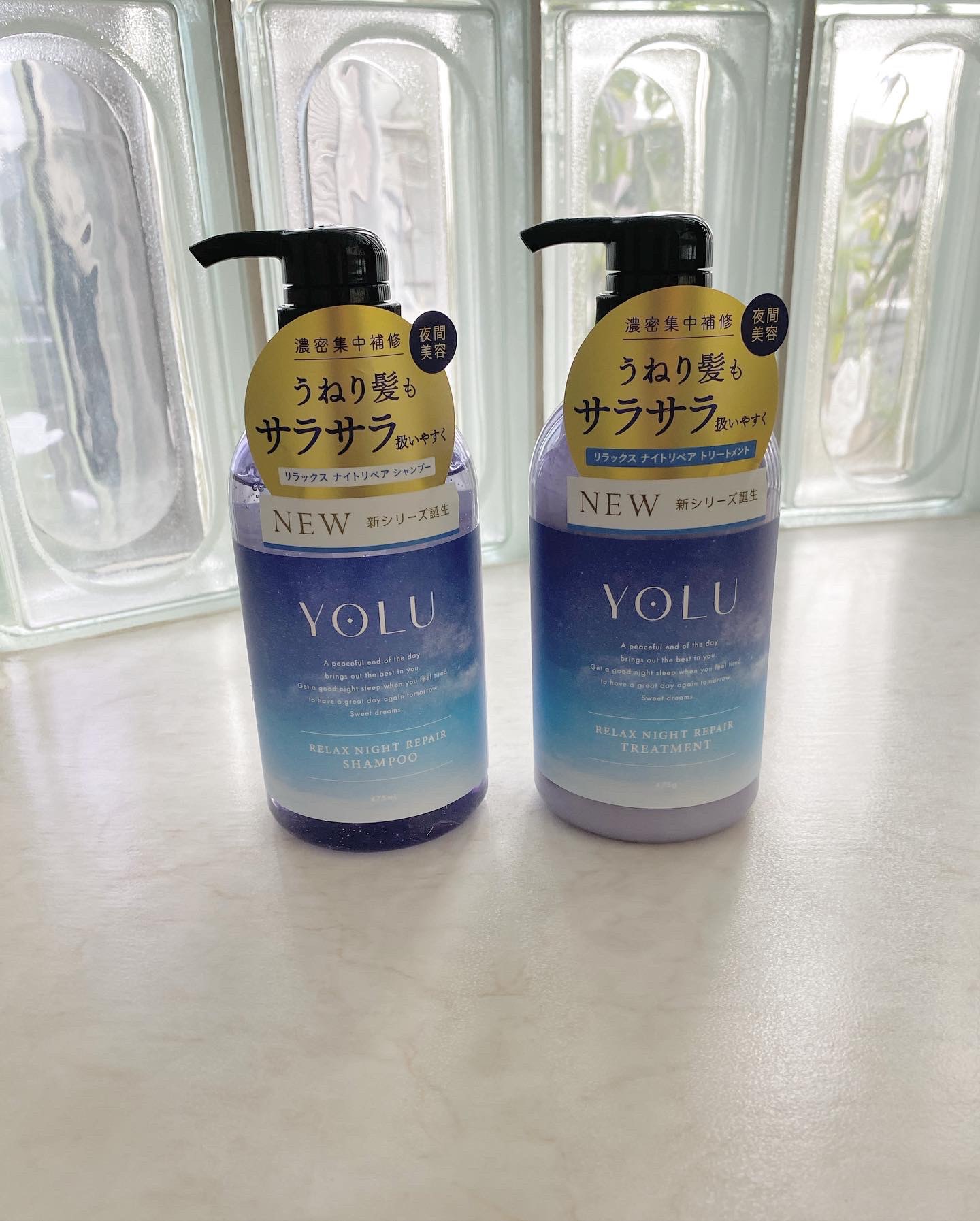 リラックスナイトリペア シャンプー／トリートメント シャンプー本体 475ml/YOLU/市販シャンプーを使ったクチコミ（1枚目）