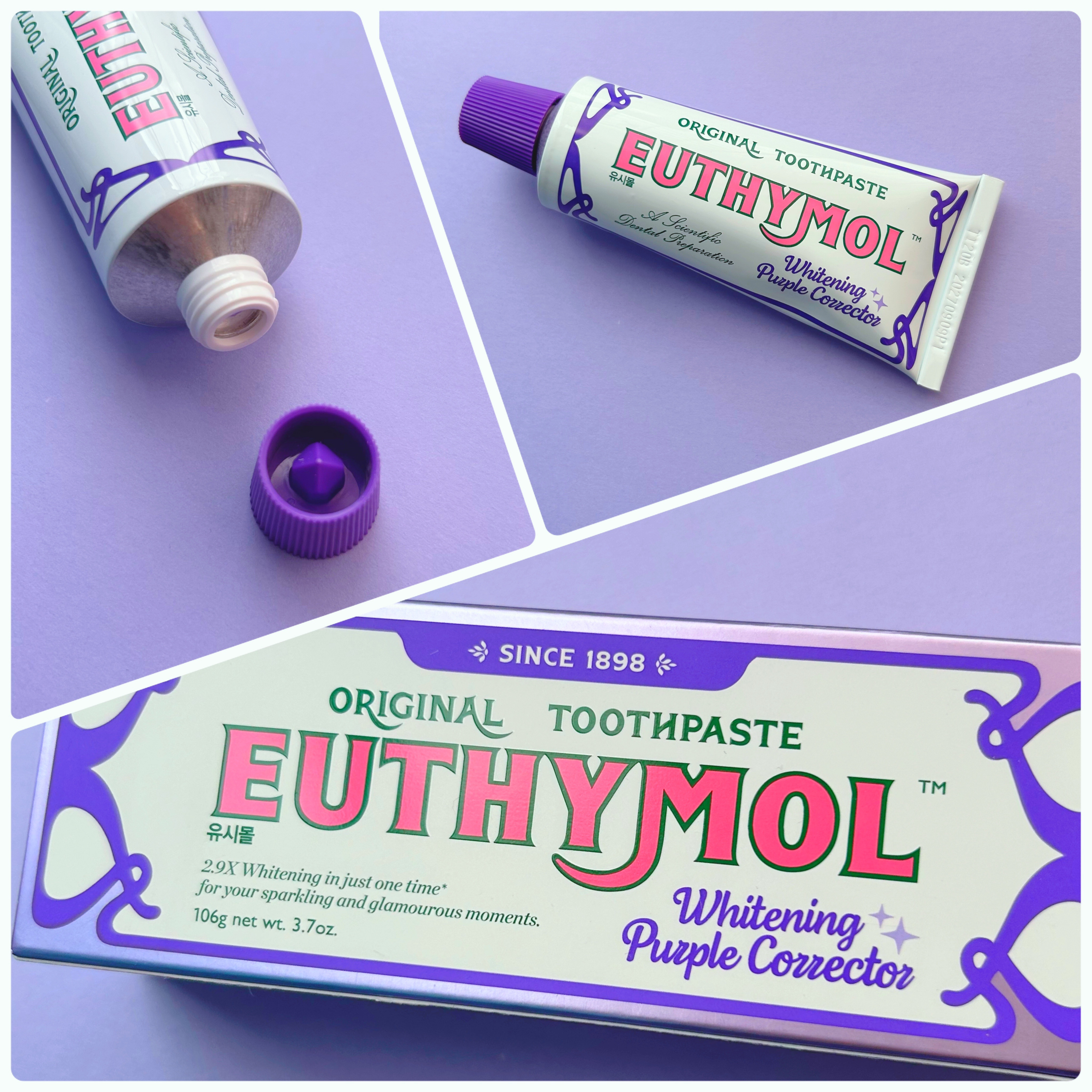 ホワイトパープル歯みがき ピーチフローラルミントの香り/EUTHYMOL/歯磨き粉を使ったクチコミ（2枚目）