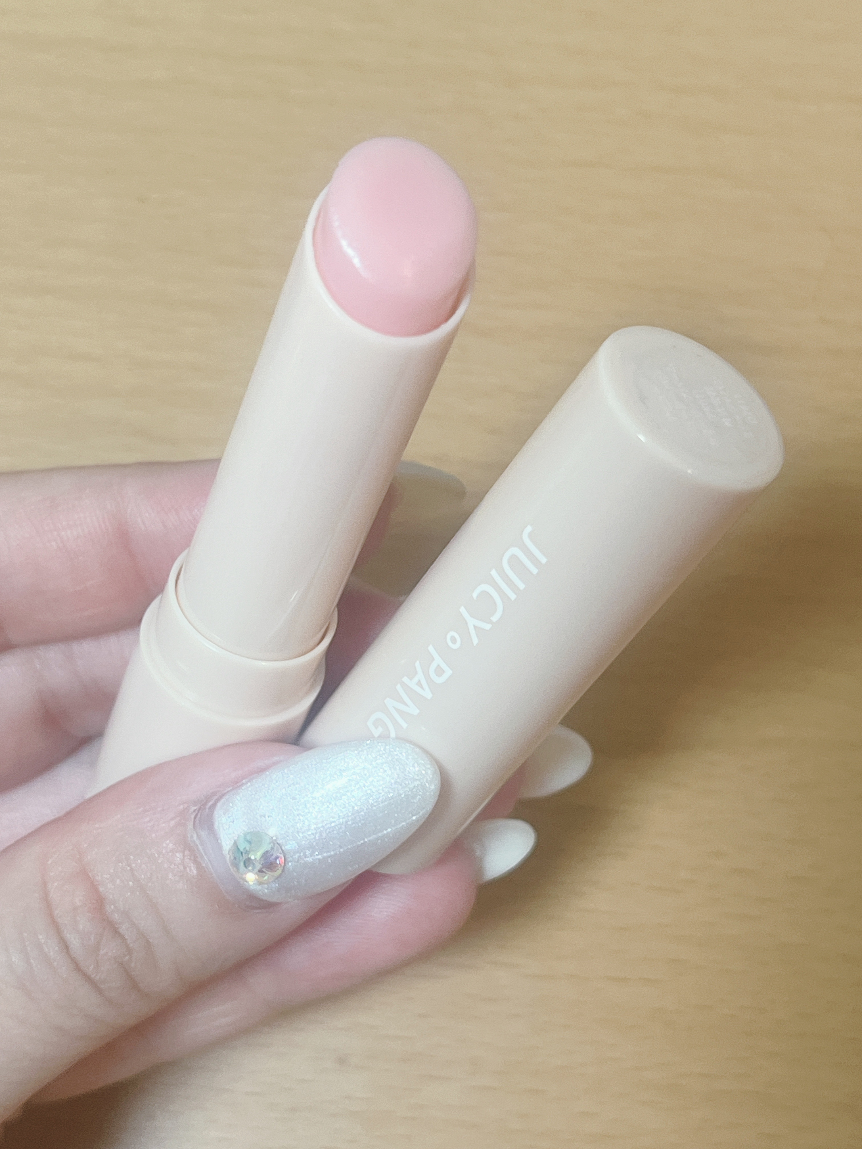 アピュー ジューシーパン カラーリップバーム PK01　いちごミルク/A’pieu/リップバームを使ったクチコミ（2枚目）