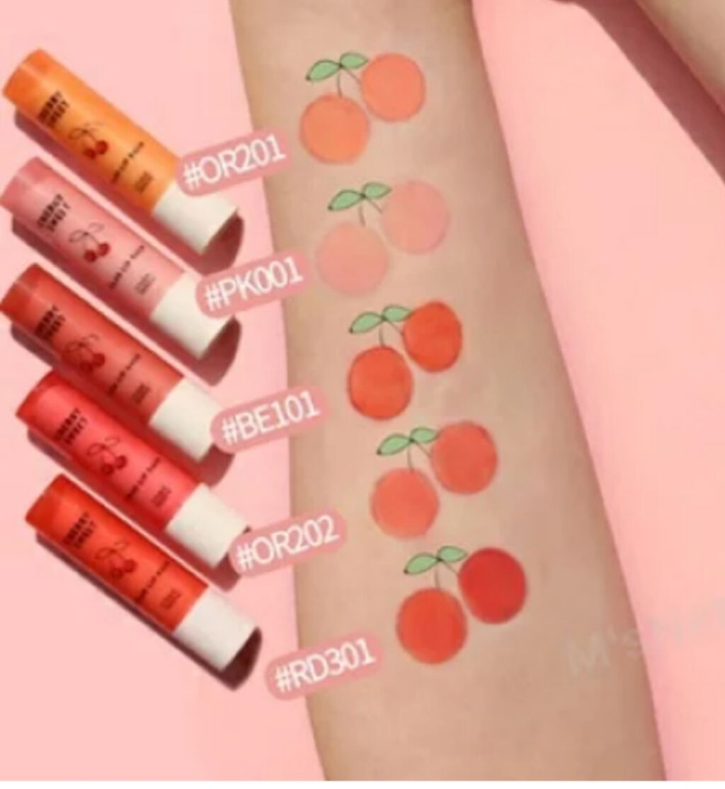 チェリースイート カラーリップバーム/ETUDE/口紅を使ったクチコミ(2枚目)