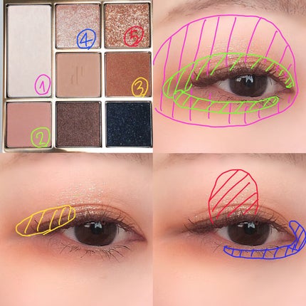 ドットオンムードアイパレット/Heart Percent/アイシャドウパレットを使ったクチコミ(4枚目)