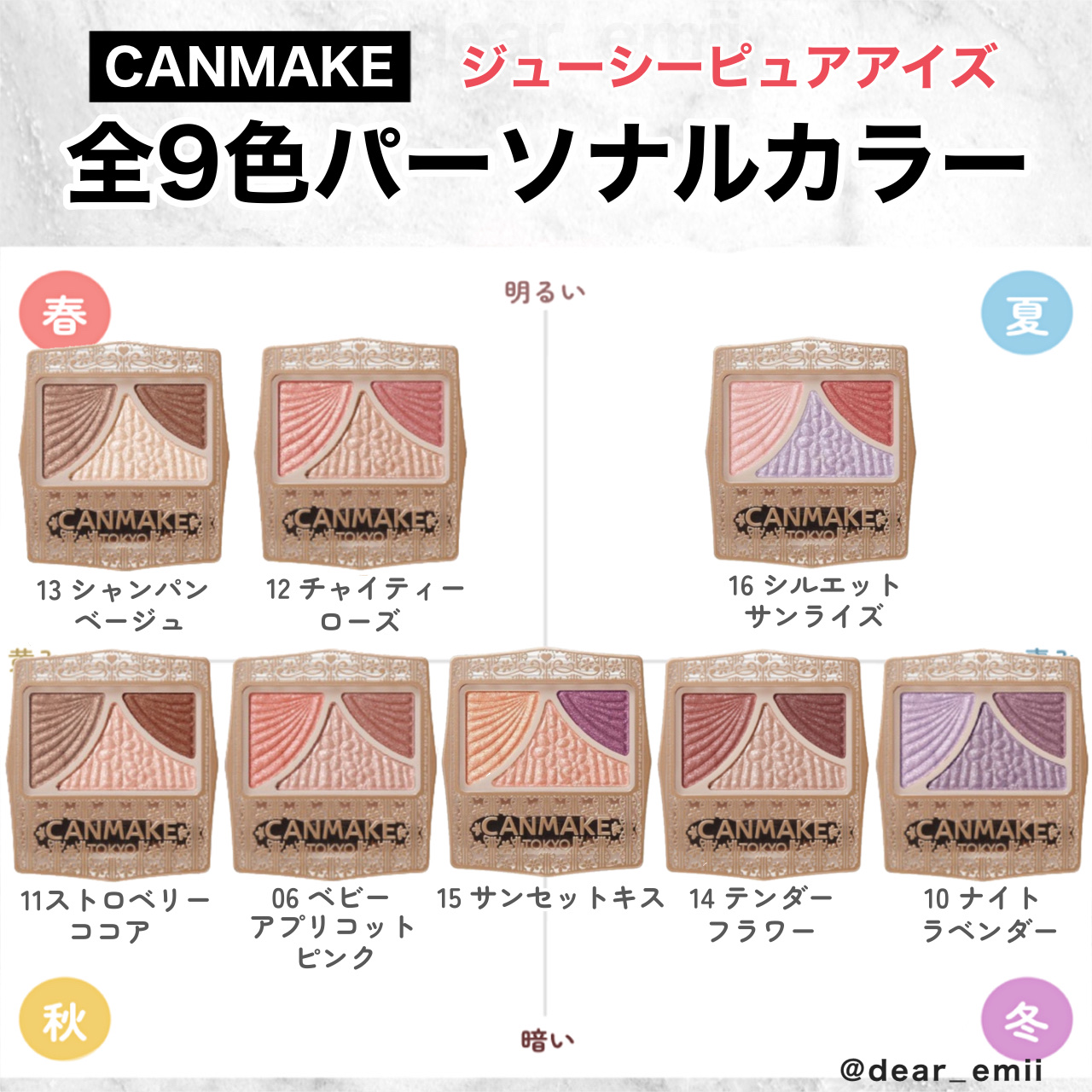 ジューシーピュアアイズ/キャンメイク/アイシャドウパレットを使ったクチコミ（1枚目）