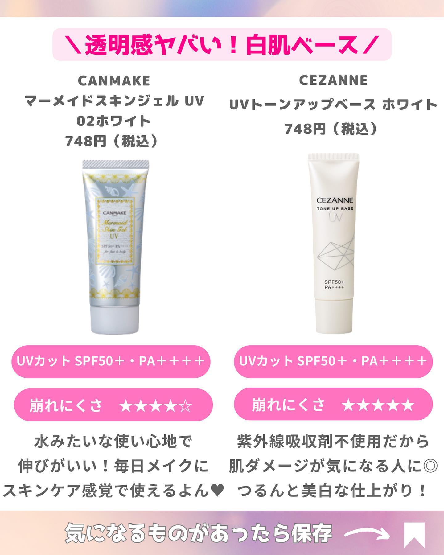 マーメイドスキンジェルUV/キャンメイク/日焼け止めジェルを使ったクチコミ（2枚目）