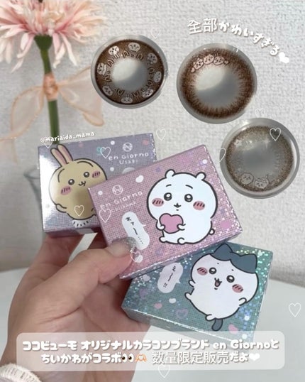 アンジョルノ ちいかわデザイン 03 夜空グレージュ/en Giorno/1ヶ月(1MONTH)カラコンの画像