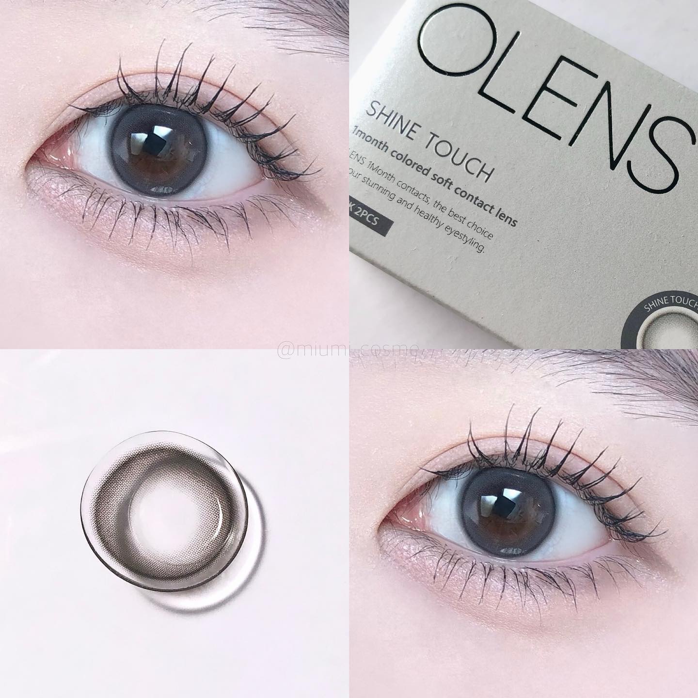 可愛い韓国グレーカラコン🩶🎧

#pr 

 〰︎ 
商品名	
OLENS ( @poplens_official )
シャインタッチミルキーグレー[1箱2枚]

全直径 [DIA]	14.2mm
着色直径	12.7mm
ベースカーブ（