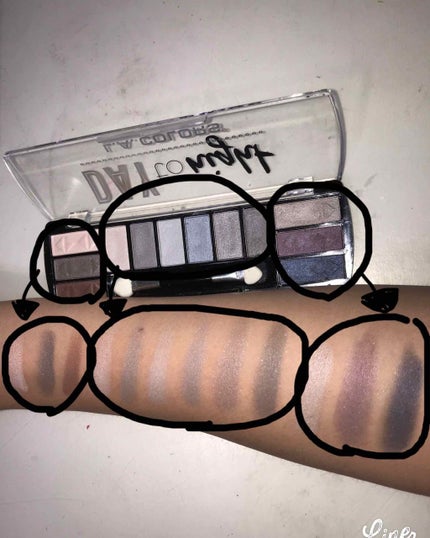 DAY TO NIGTHT la.colorsアイシャドウ/サンキューマート/アイシャドウパレットを使ったクチコミ(3枚目)