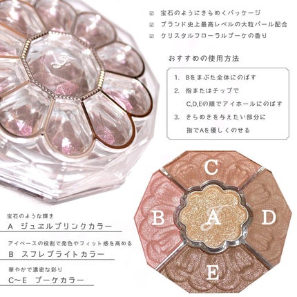 ジルスチュアート ブルームクチュール アイズ ジュエルドブーケ/JILL STUART/アイシャドウパレットを使ったクチコミ(3枚目)