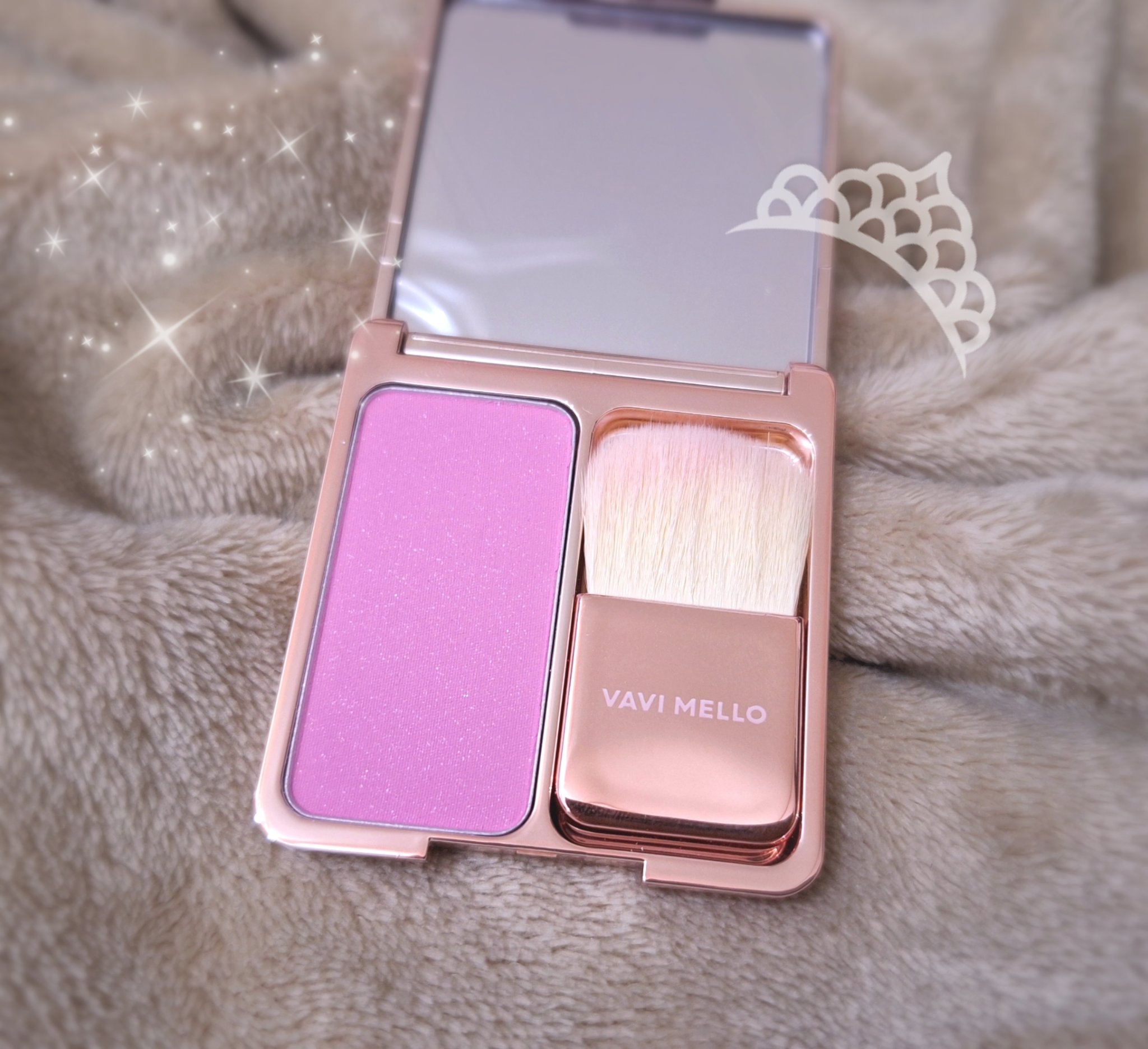 エンチャントグロウブラッシュ 01 Twinkle Tiara/VAVI MELLO/パウダーチークを使ったクチコミ（1枚目）