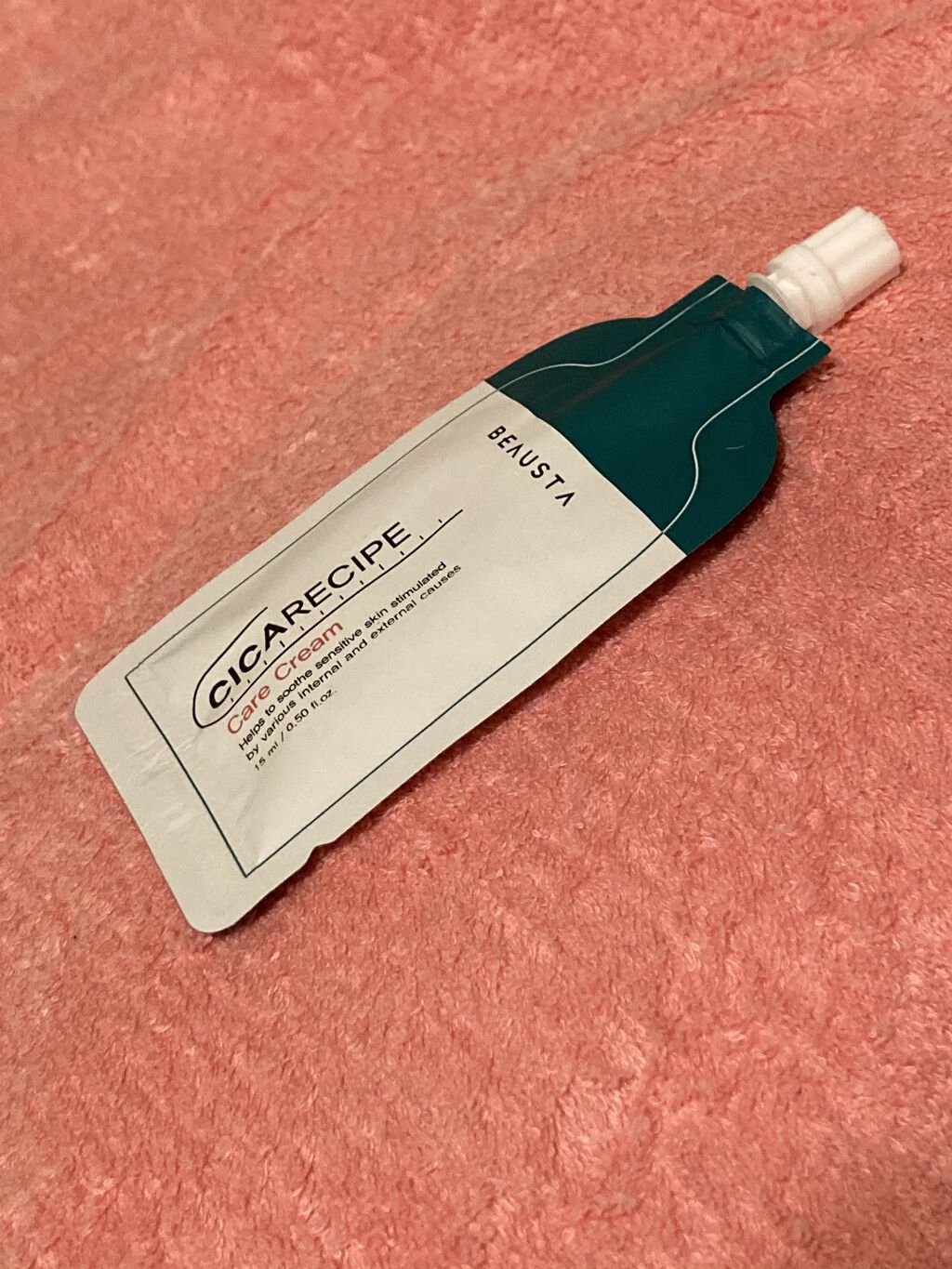 CICA ケアクリーム パウチ 15ml/BEAUSTA/フェイスクリームを使ったクチコミ（1枚目）