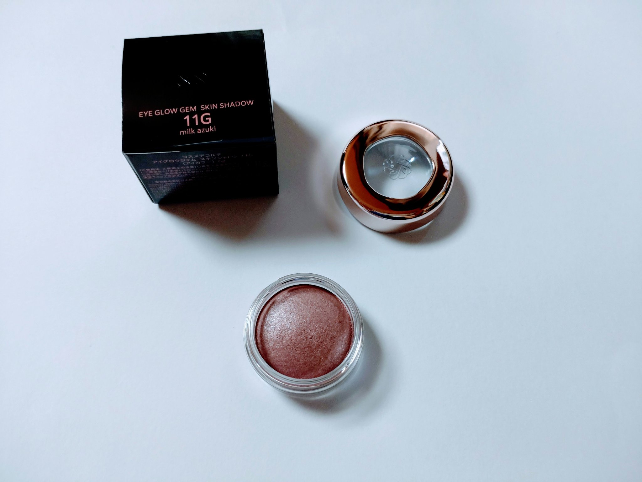 アイグロウジェム スキンシャドウ 11G milk azuki/DECORTÉ/ジェル・クリームアイシャドウを使ったクチコミ（2枚目）