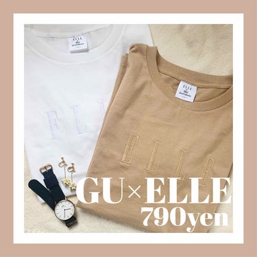 🍑ももも🍑 on LIPS 「【GU購入品】GUとELLEのコラボTシャツがプチプラなのに素..」（1枚目）