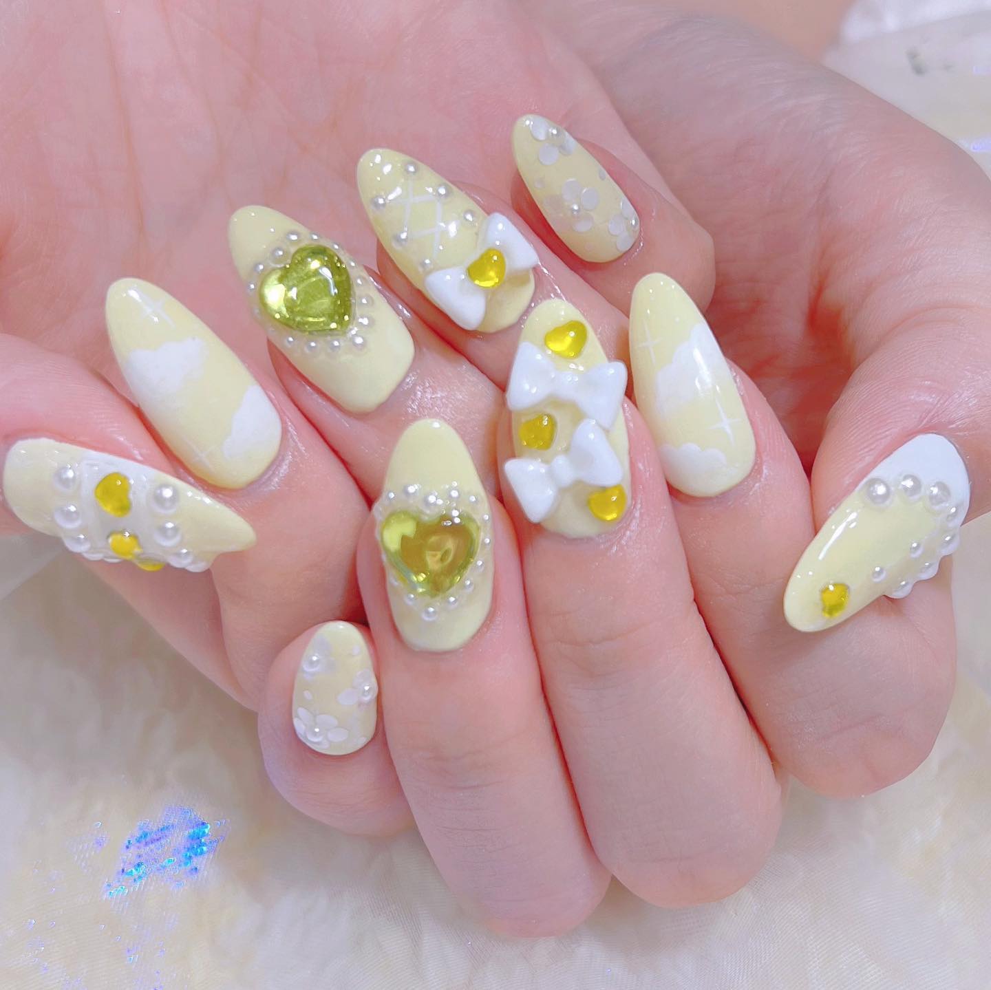 #ネイル,#黄色ネイルのネイルデザイン