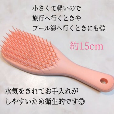 タングルティーザー ザ・アルティメットディタングラー ミニ ピーチフロスト/TANGLE TEEZER/ヘアブラシを使ったクチコミ（3枚目）