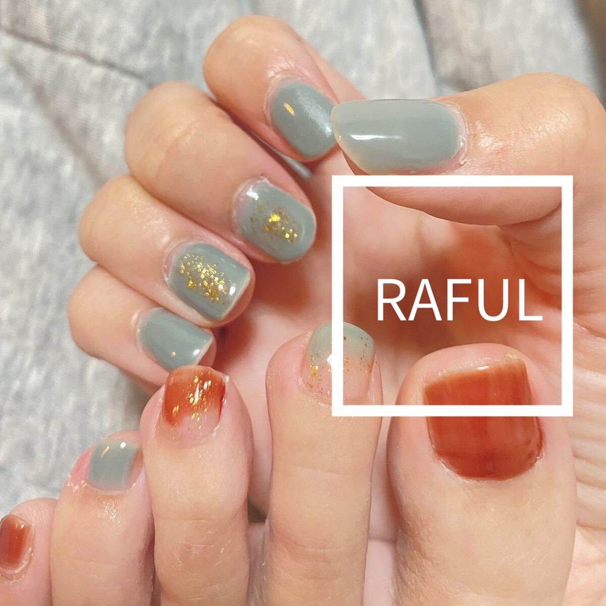 ジェルネイル Rafulの口コミ くすみブルー 透けレッドのネイル ジェル By Rua コスメ店員 乾燥肌 代後半 Lips
