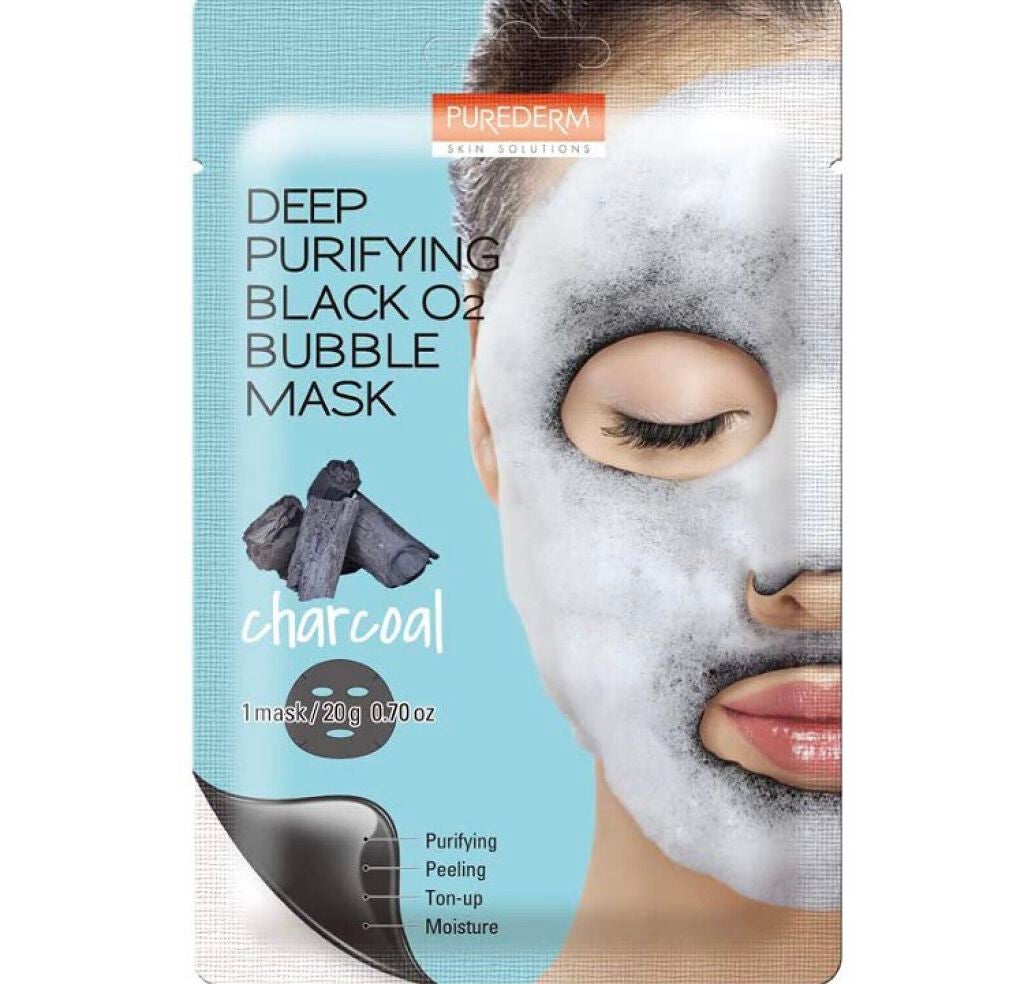 BLACK O2 泡パック charcoal /PUREDERM/シートマスク・パックを使ったクチコミ(1枚目)