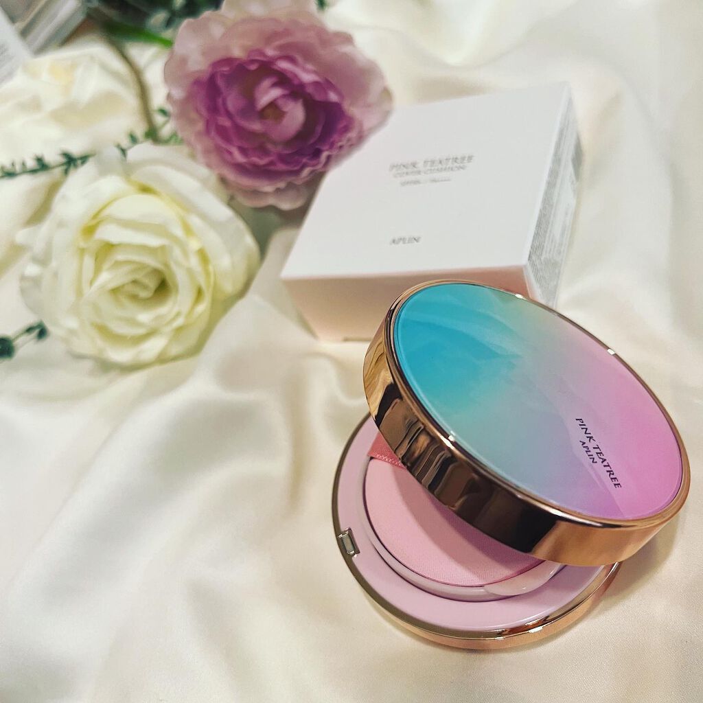 ピンクティーツリーカバークッション/APLIN/クッションファンデーションを使ったクチコミ(3枚目)