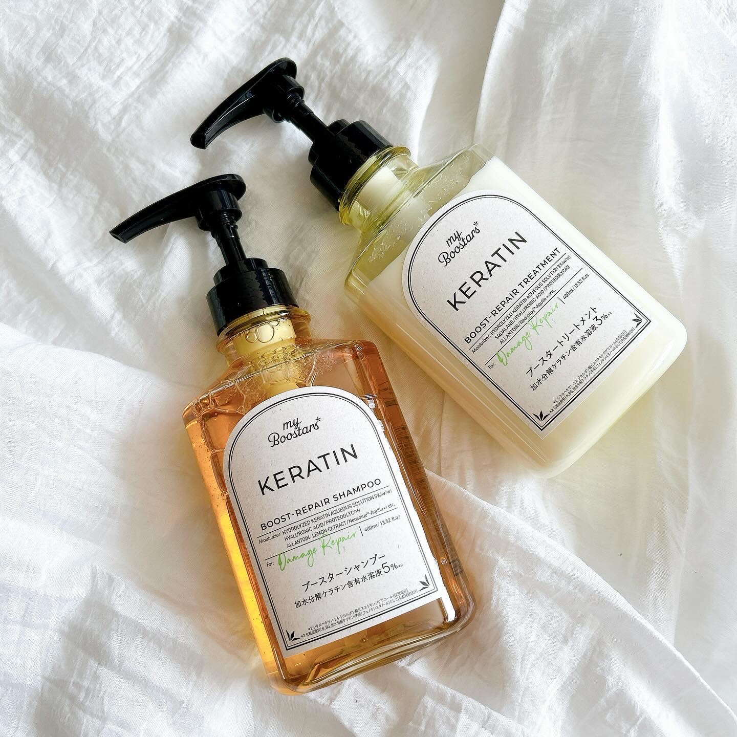 ケラチン ブースター シャンプー/トリートメント [ダメージリペア] シトラスサボンの香り トリートメント本体400ml/マイブースターズ/市販シャンプーを使ったクチコミ（1枚目）