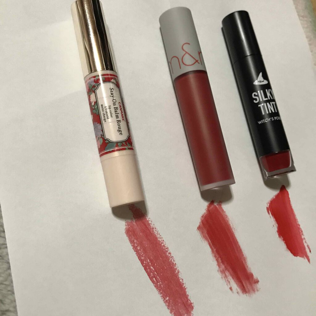 シルキーティント 04レッドスピネル/Witch's Pouch/リップティントを使ったクチコミ（2枚目）