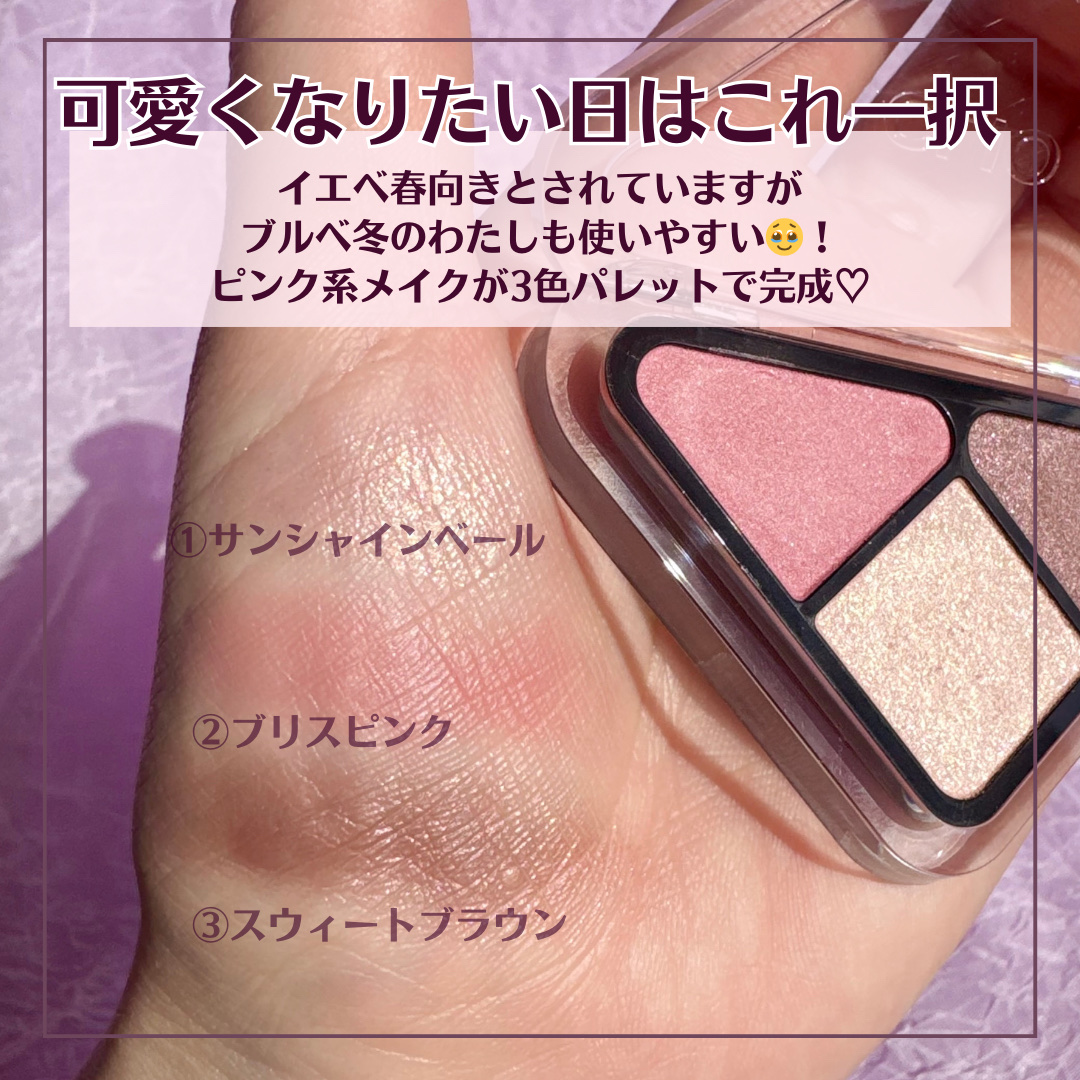エッセンシャル シャドウ タップ 02 ローズクローザー(ROSE CLOSER)/CLIO/アイシャドウパレットを使ったクチコミ（3枚目）