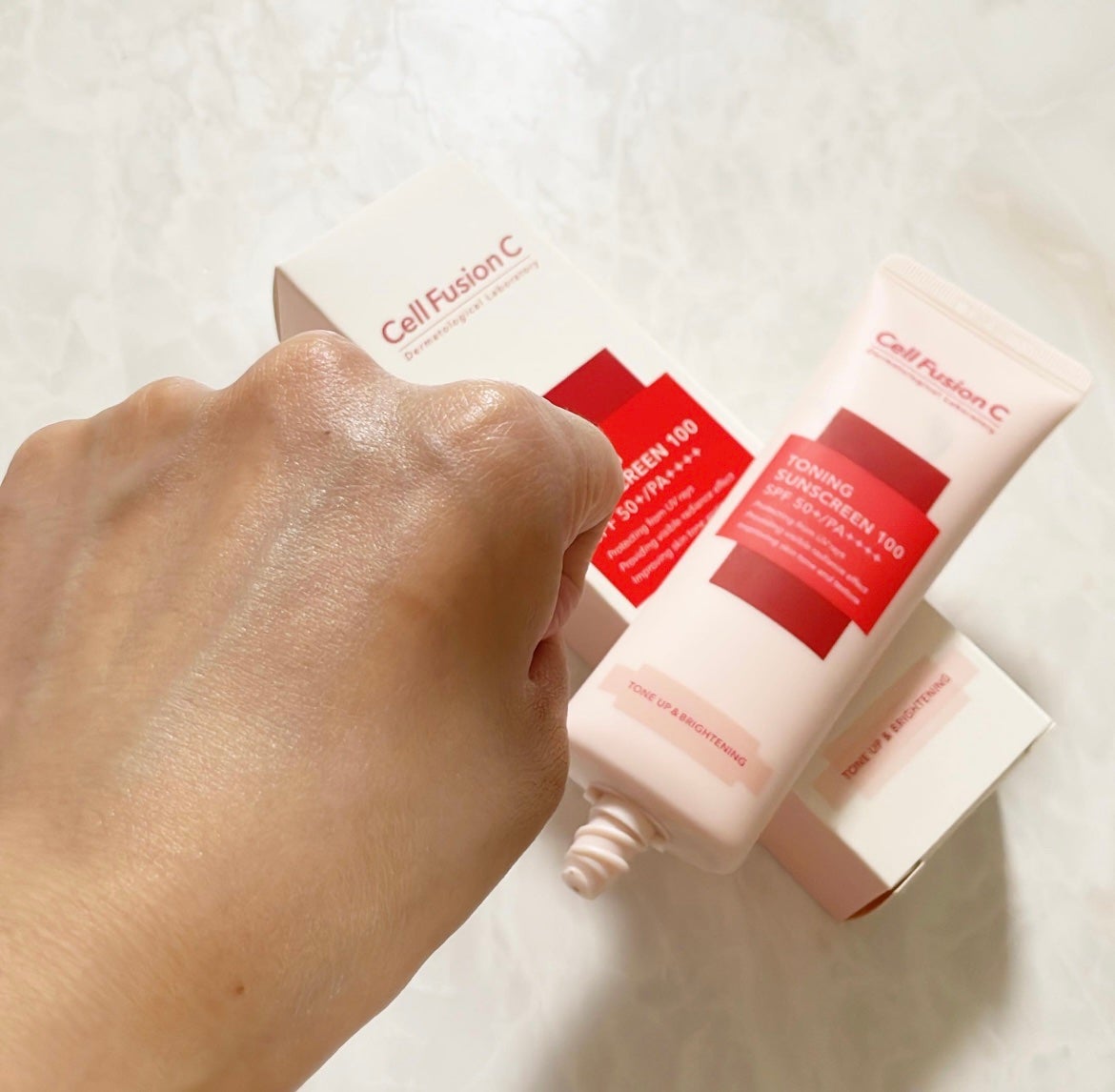 トーニングサンスクリーン100/Cell Fusion C(セルフュージョンシー)/日焼け止めクリームを使ったクチコミ(5枚目)