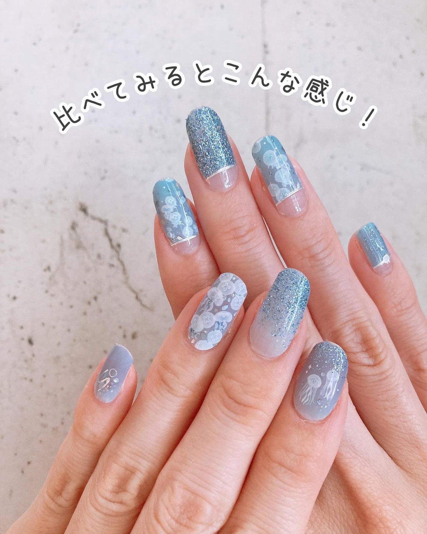 貼るジェルネイル/セリア/ネイルシールを使ったクチコミ(7枚目)