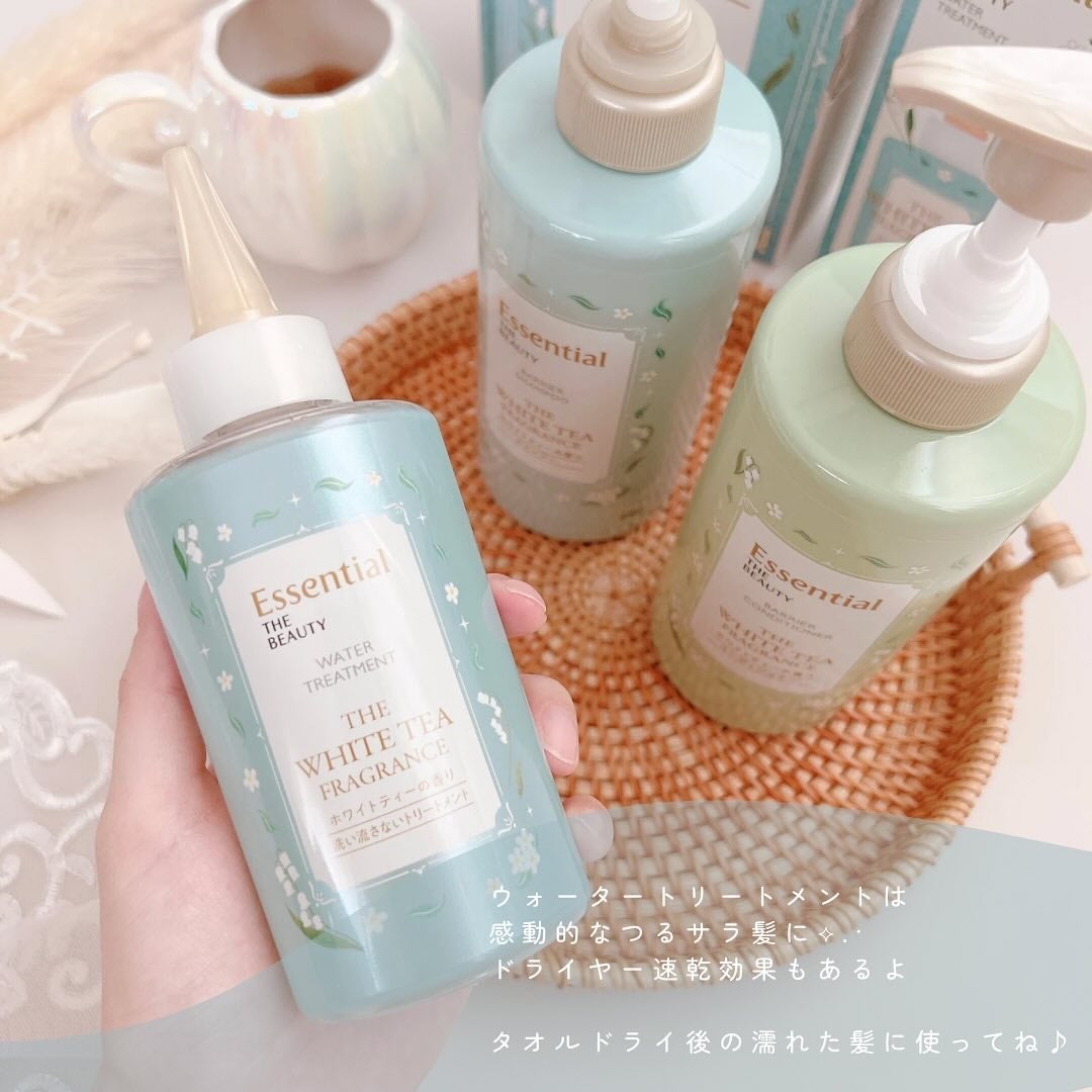 エッセンシャル ザビューティ 髪のキメ美容ウォータートリートメント ホワイトティーの香り/エッセンシャル/アウトバストリートメントを使ったクチコミ(6枚目)